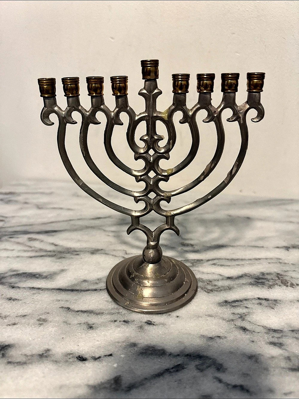 9-Light Menorah Candle Holder